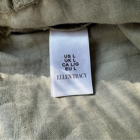 NWT Ellen Tracy Linen Pull On Pants - Picture 5 of 8